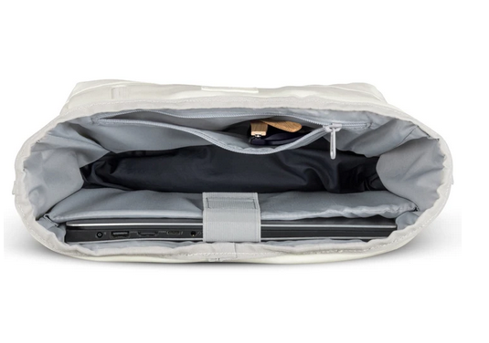 Rolltop Rucksack "Robin" aus recycelten PET-Flaschen, creme weiss
