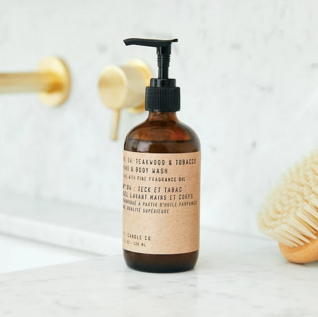 P.F. Candle Co. Hand & Body Wash - No.04 Teakwood & Tobacco