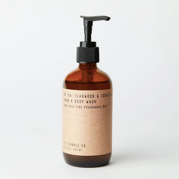 P.F. Candle Co. Hand & Body Wash - No.04 Teakwood & Tobacco