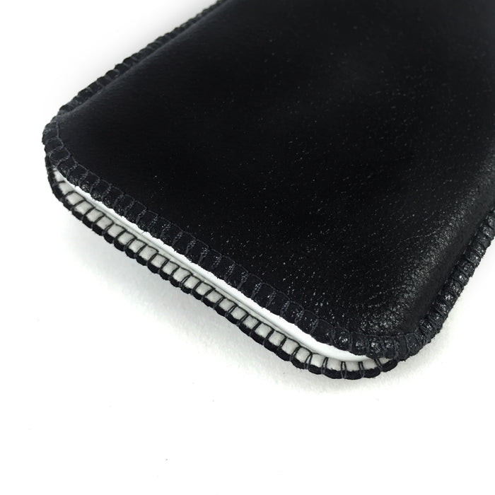 Handytasche Lammnappa schwarz - Nahtfarbe selbst designen