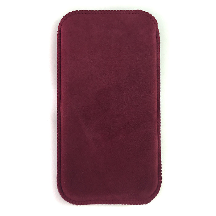 Maßgeschneiderte Handytasche Wildleder marsala rot nach Maß