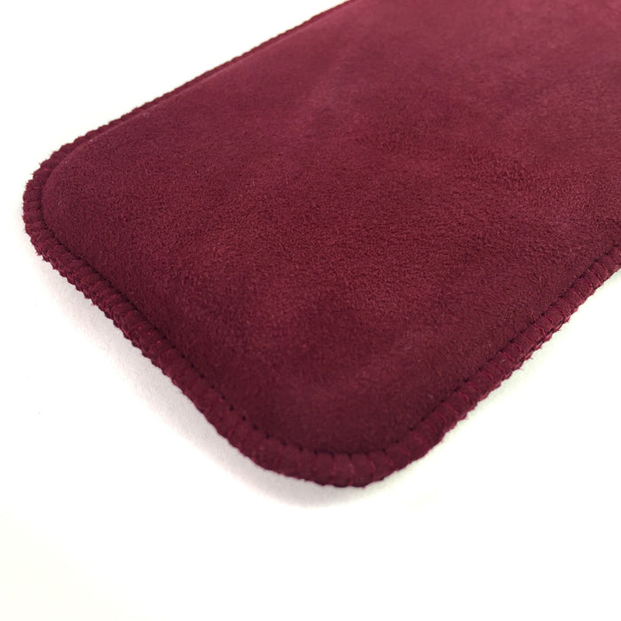 Maßgeschneiderte Handytasche Wildleder marsala rot nach Maß
