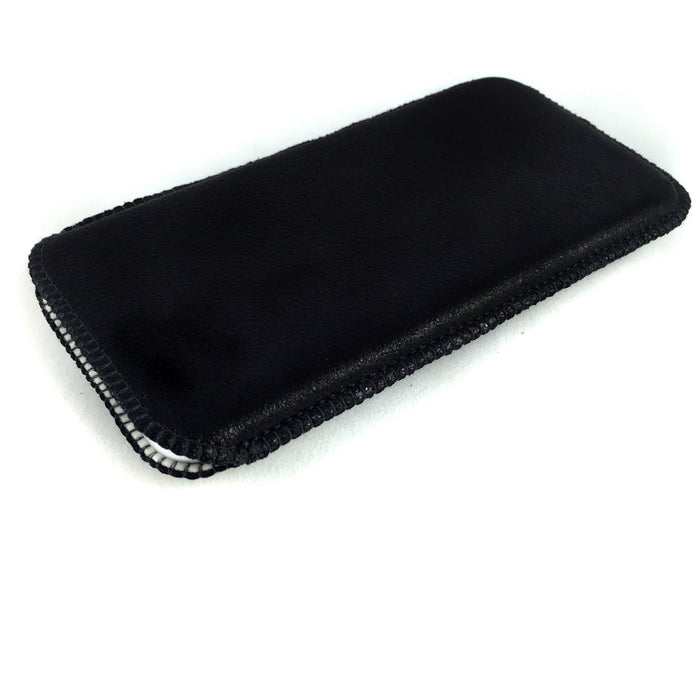 Handytasche Lammnappa schwarz - Nahtfarbe selbst designen
