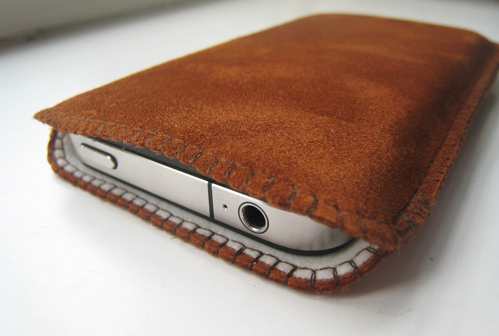 Handytasche Wildleder cognac - CONCUELA - 1