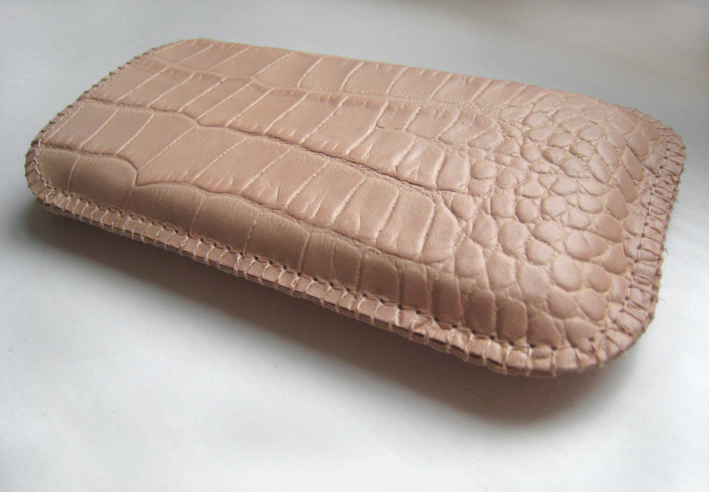 Handytasche nach Maß - Leder Krokoprägung rosé - CONCUELA - 2