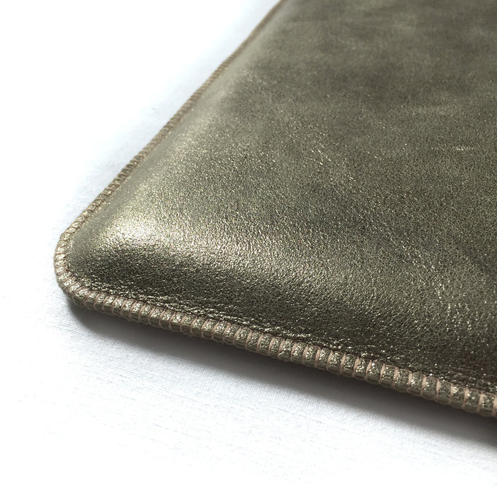 Tablet Hülle Ananas - Leder Lammnappa gold metallisiert - CONCUELA - 2