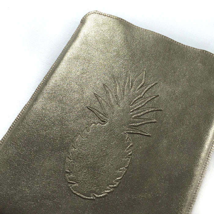 Tablet Hülle Ananas - Leder Lammnappa gold metallisiert - CONCUELA - 7