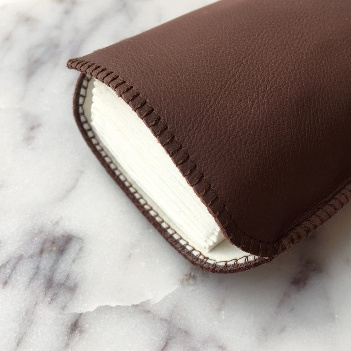 Taschentüchertasche TaTüTa Rindsleder sattelbraun